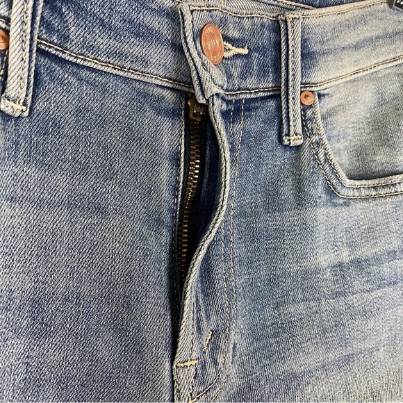 Mother The Rascal Snippet Ripped Ankle Straight Jeans Size 24 - Picture 10 of 15